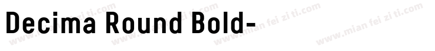 Decima Round Bold字体转换